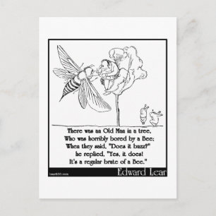 Edward Lear's Old Man i träd Limerick Vykort
