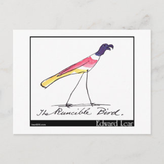 Edward Lear's Runcible Bird Vykort