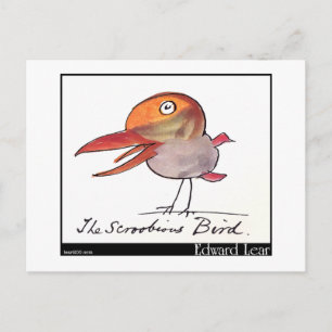 Edward Lear's Scroobious Bird Vykort