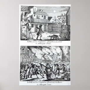 Edward Lowe och hans kamrater brinner Poster