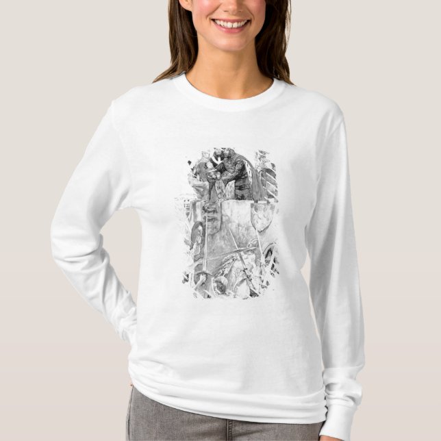 Edward mig som förklarar hans sonPrince av Wales T-shirt (Framsida)