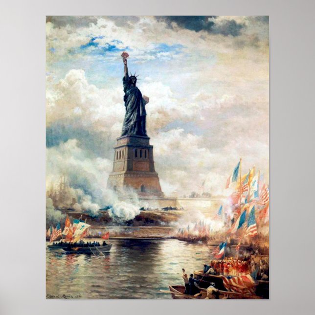 Edward Moran | FRIHETSGUDINNAN Poster (Framsidan)