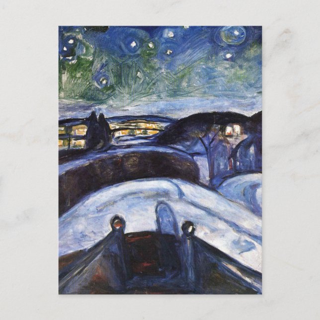 Edward Munch konst målning Vykort (Framsida)