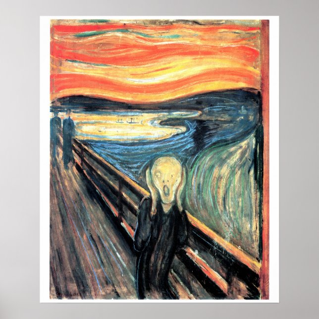 Edward Munch The Skräm Art Poster (Framsidan)