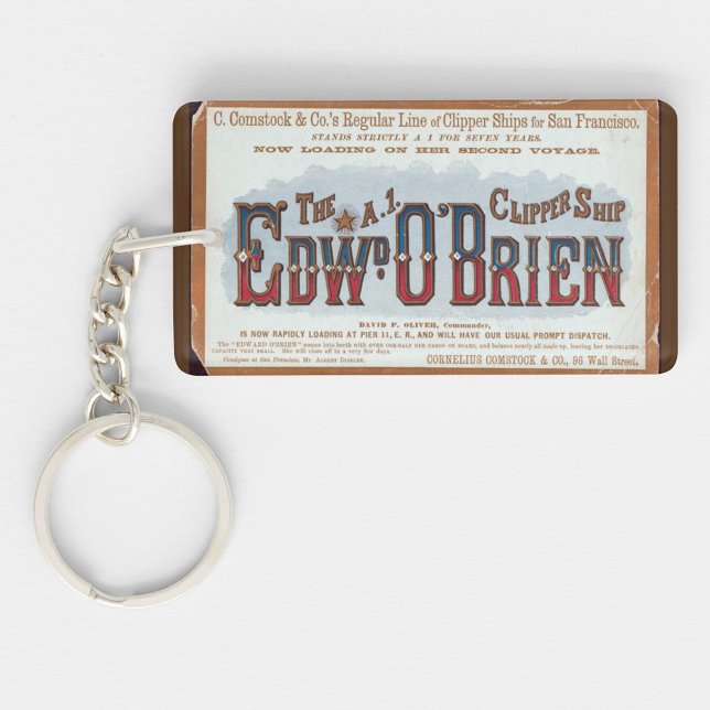 Edward O'Brien Clipper segling frakt 1900 Nyckelring (Skapare uppladdad)
