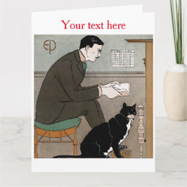 Edward Penfield-kort för mappad hälsning Kort