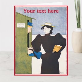 Edward Penfield-kort för mappad hälsning Kort