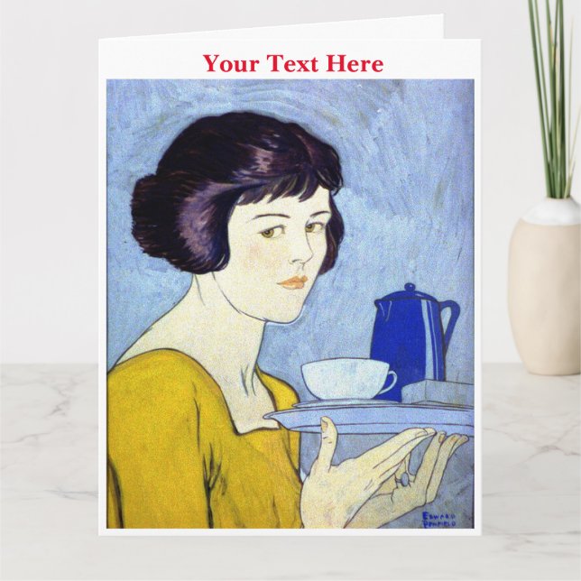 Edward Penfield-kort för mappad hälsning Kort (Framsida)