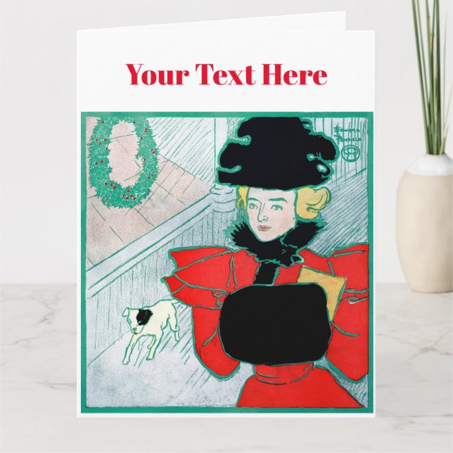 Edward Penfield-kort för mappad hälsning Kort (Framsida)