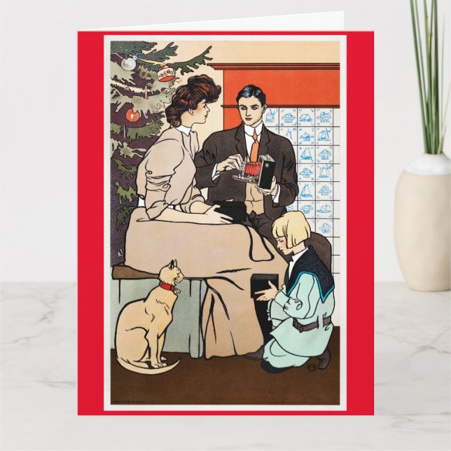 Edward Penfield vikt kort med fälld hälsning (Framsida)