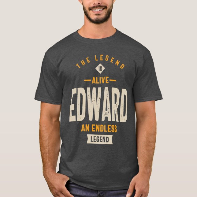 Edward Personlig Namn Birthday Gift T Shirt (Framsida)