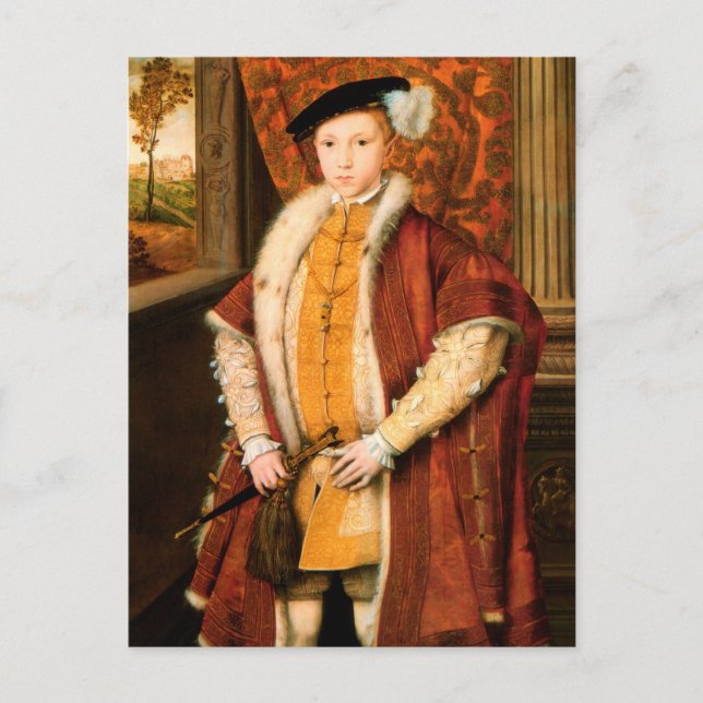 Edward, Prince of Wales (Edward VI of England) Vykort (Framsida)