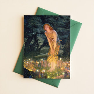 Edward Robert Hughes Midsommar Kväll Fairy Paintin Vykort