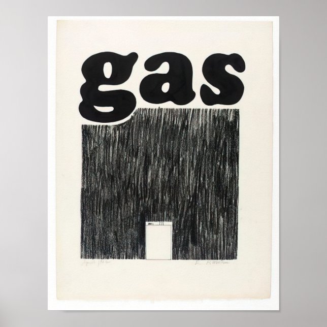 Edward Ruscha - Bensin - 1962 Poster (Framsidan)