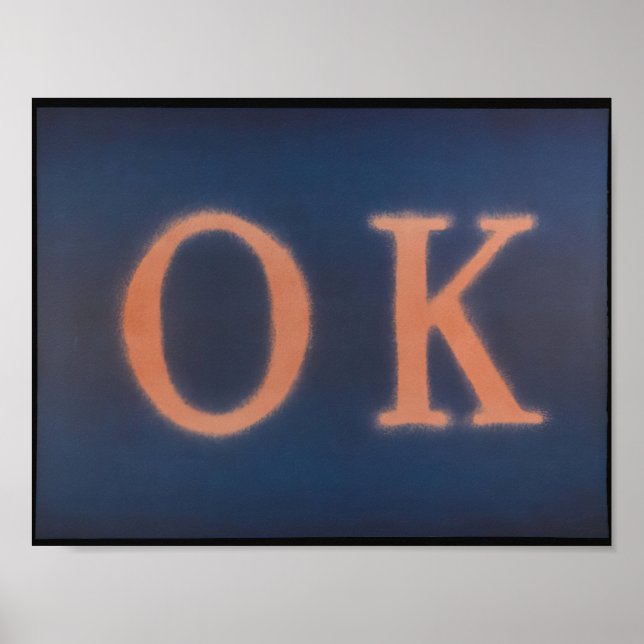 Edward Ruscha - OK (State I) - 1990 Poster (Framsidan)