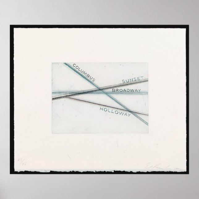 Edward Ruscha - Solnedgång (från Los Francisco San Poster (Framsidan)