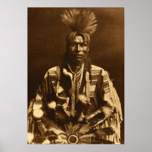 Edward S Curtis en snobbiga Piegan Poster