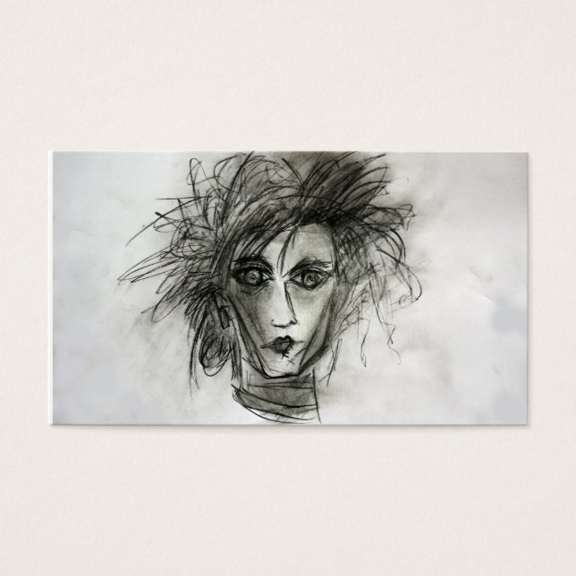 Edward Scissors Hairdresser Business Card Visitkort (Framsidan)