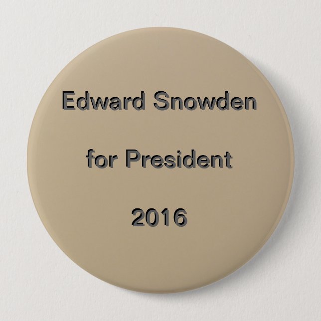 Edward Snowden för presidenten 2016 Knapp (Framsida)