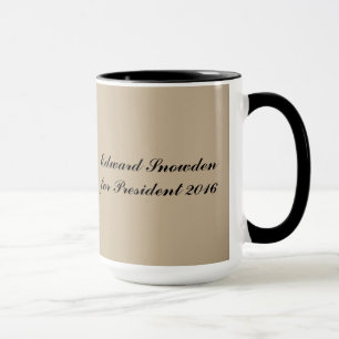 Edward Snowden för presidenten 2016 Mugg