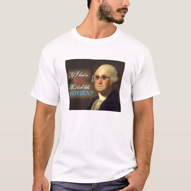 Edward Snowden - George Washington SonWhte skjorta T Shirt (Framsida)