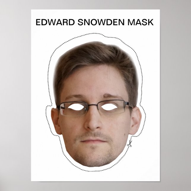 Edward Snowden Mask Poster (Framsidan)