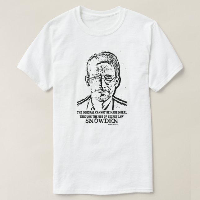 Edward Snowden Spying Whistleblower-citat T Shirt (Design framsida)