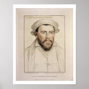 Edward Stanley inristade Earle av Darby Poster