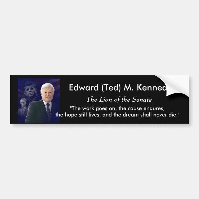 Edward (Ted) Kennedy - i Memorium Bildekal (Framsidan)