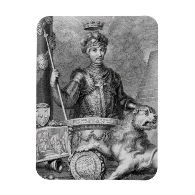 Edward The Black Prince (1330-76) efter monummen Magnet (Vertikal)