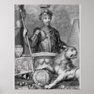 Edward The Black Prince (1330-76) efter monummen Poster