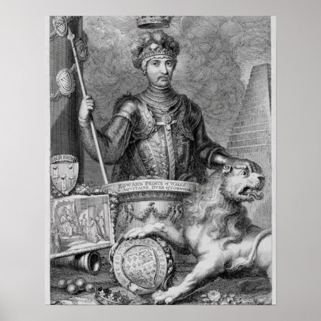 Edward The Black Prince (1330-76) efter monummen Poster (Framsidan)