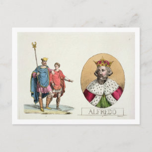 Edward the Confessor and King Alfred, plate 7 from Vykort
