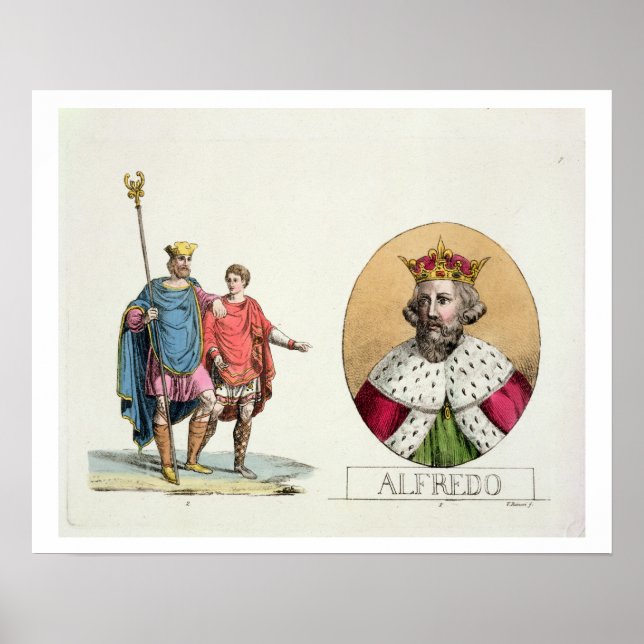 Edward the Confessor och Kung Alfred, tallrik 7 fr Poster (Framsidan)