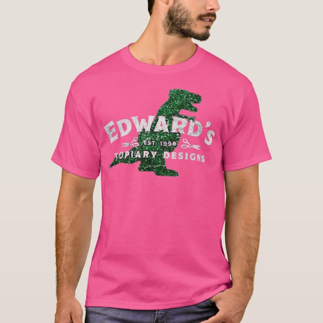 Edward Topiary Design Funny T Shirt (Framsida)
