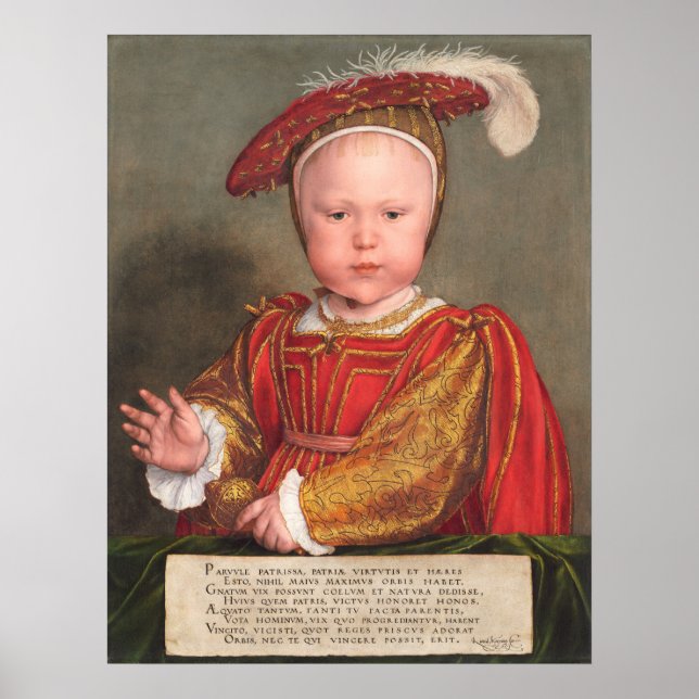 Edward VI - Hans Holbein Fine Art Poster (Framsidan)