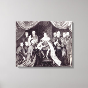 Edward VI som beviljar chartern Canvastryck