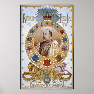 Edward VII, programmerar av fyrverkerier Poster