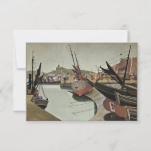 Edward Wadsworth-målning, Seaport. Tack Kort