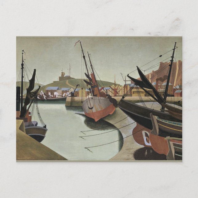 Edward Wadsworth-målning, Seaport. Vykort (Framsida)