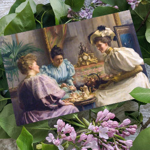 Edwardian Aftertoltea Hälsningskort