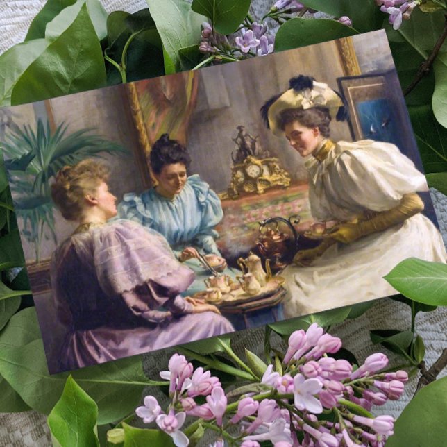 Edwardian Aftertoltea Hälsningskort (Skapare uppladdad)