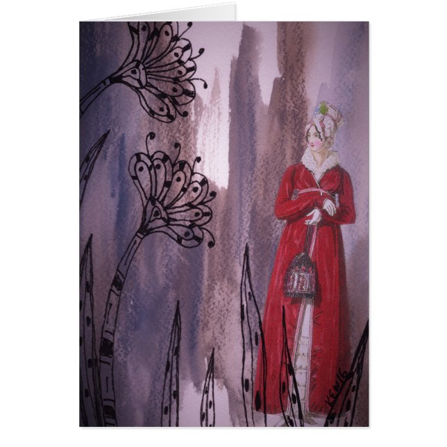 Edwardian dam hälsningskort (Framsidan)