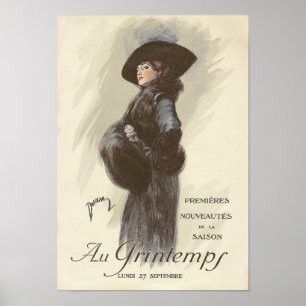 Edwardian Fransk Mode Poster