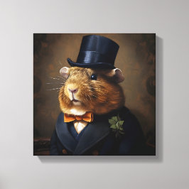 Edwardian Guinea Gris gentleman Canvastryck