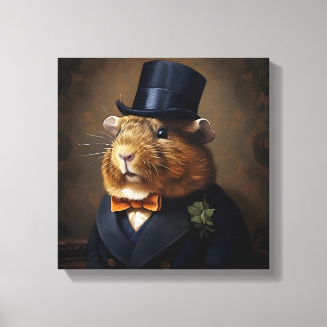 Edwardian Guinea Gris gentleman Canvastryck (Framsida)