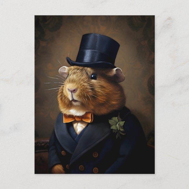 Edwardian Guinea Gris gentleman Vykort (Framsida)