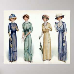 Edwardian modeaffisch 1912 poster