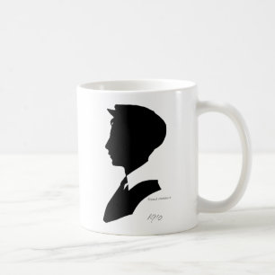 Edwardian svartvit vintageSilhouette Kaffemugg