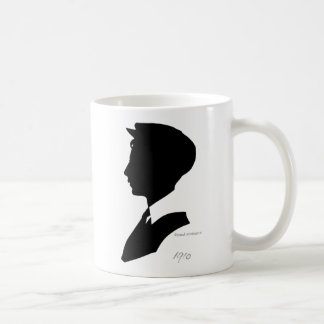 Edwardian svartvit vintageSilhouette Kaffemugg